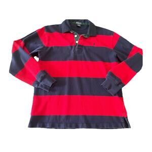 Vintage Polo Ralph Lauren Long Sleeve Striped Rugby Shirt Size XL (20) Preppy